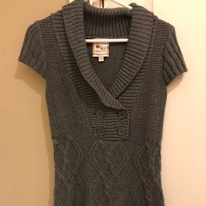 Grey sweater blouse